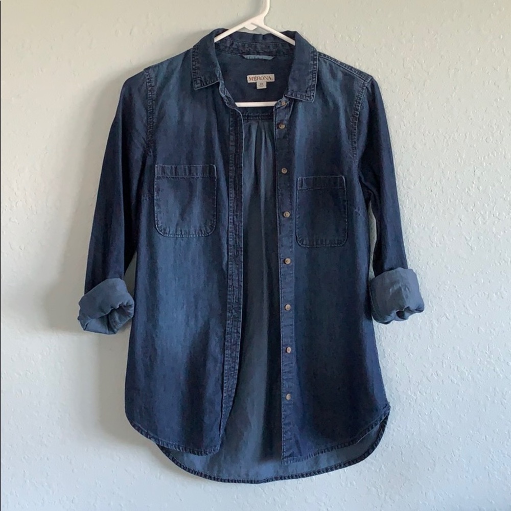 Merona denim button down